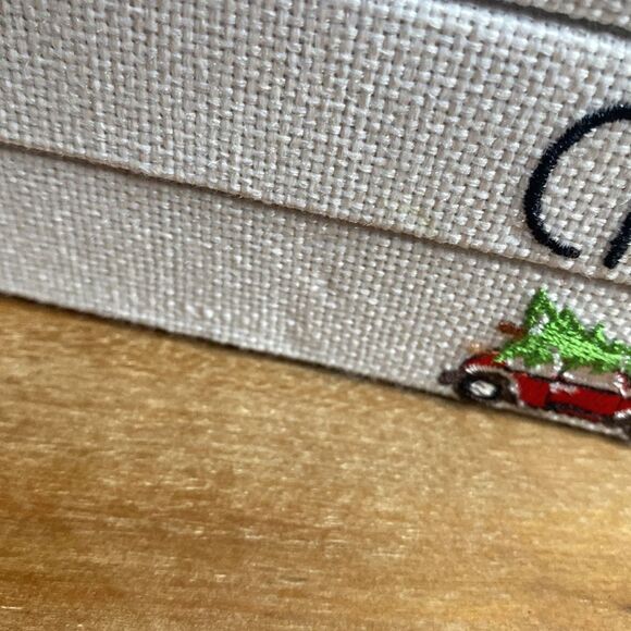 NWT Rae Dunn Christmas Decor Fabric Stack of Books Farmhouse Rustic TableTop - Picture 9 of 9